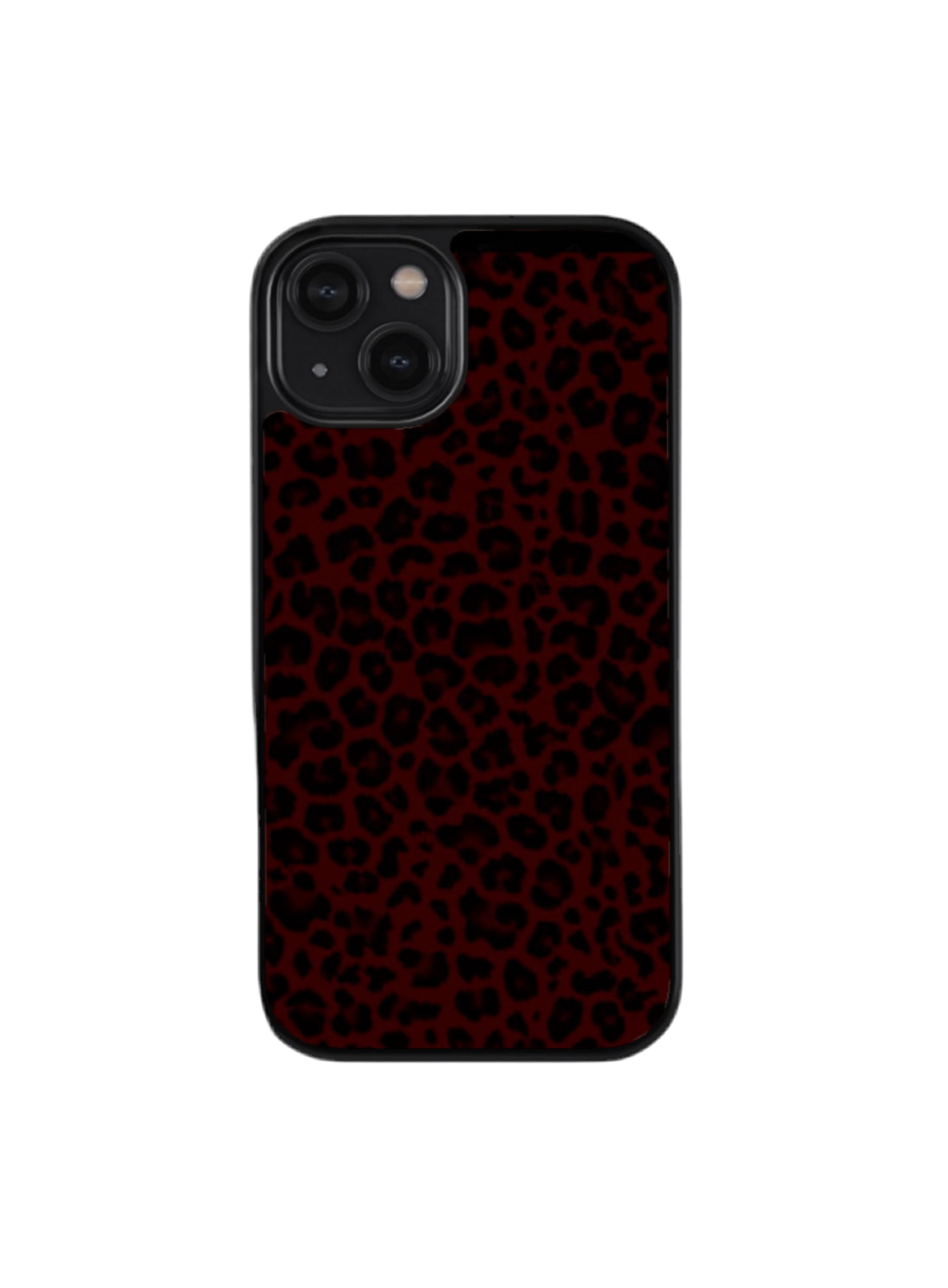 Dark Maroon Lepard Print Cell Phone Case