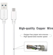 Esoulk - 5 ft Round Cable for Type-C 1.5A - White