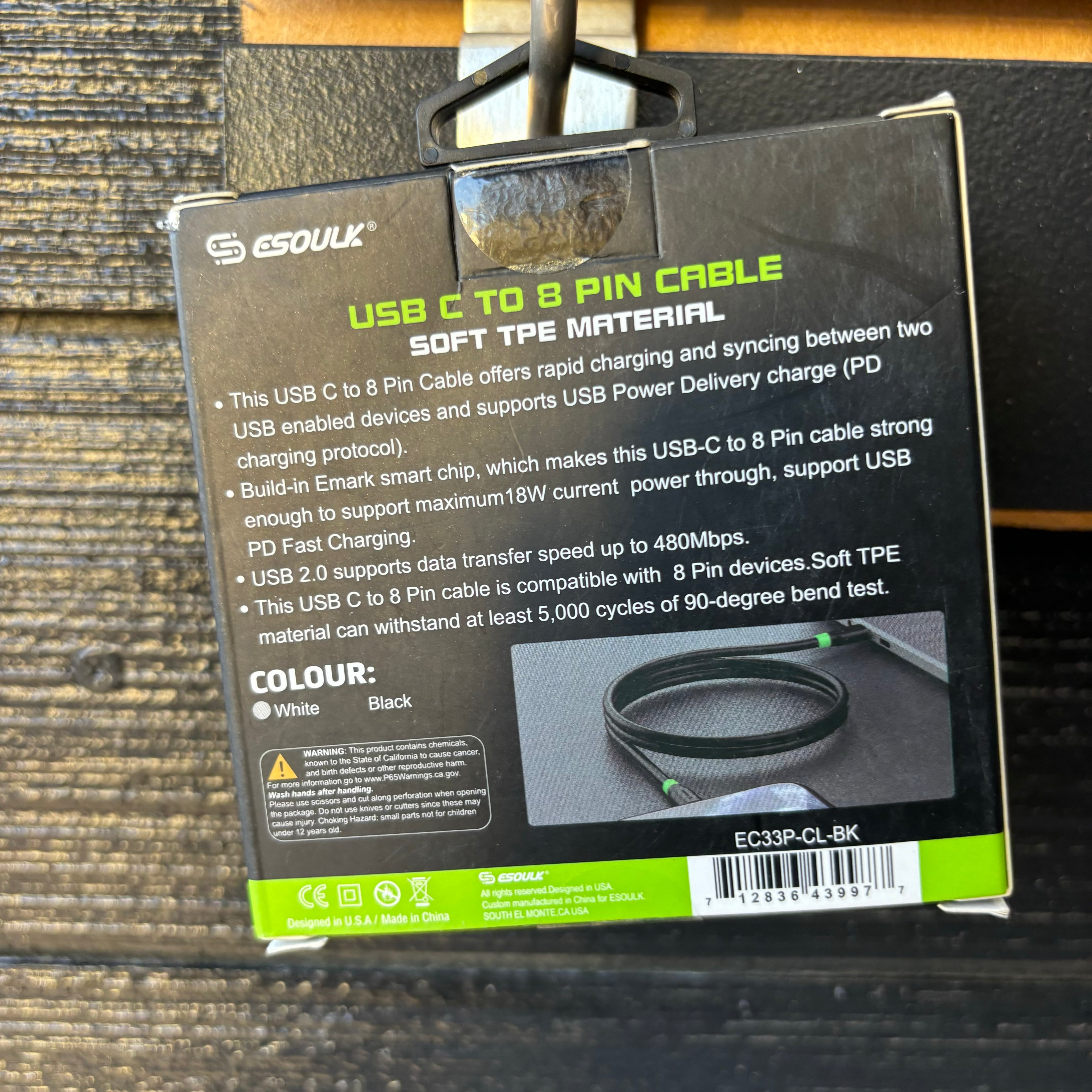 USB C TO 8PIN lightening 4ft cable