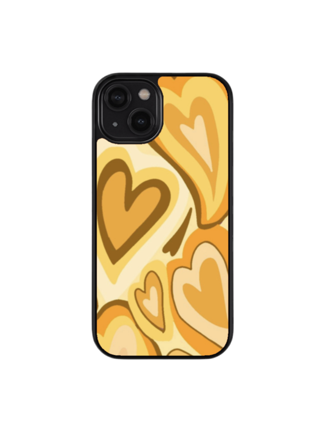 Groovy Yellow Hearts Cell Phone case