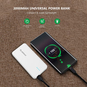 3000mAh Universal Power Bank w/ USB Output