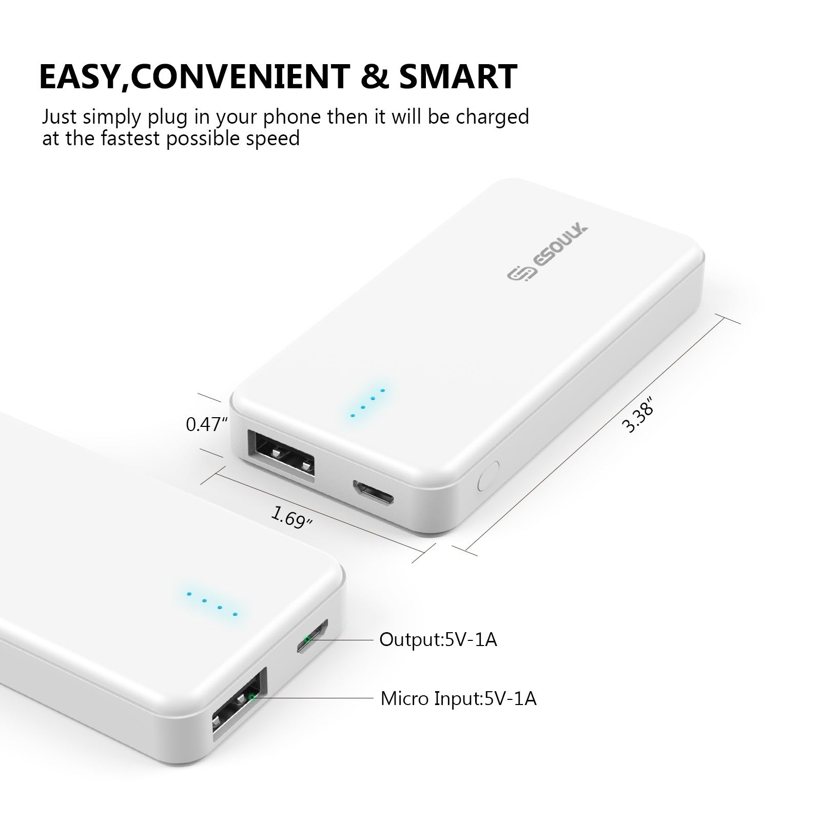 3000mAh Universal Power Bank w/ USB Output