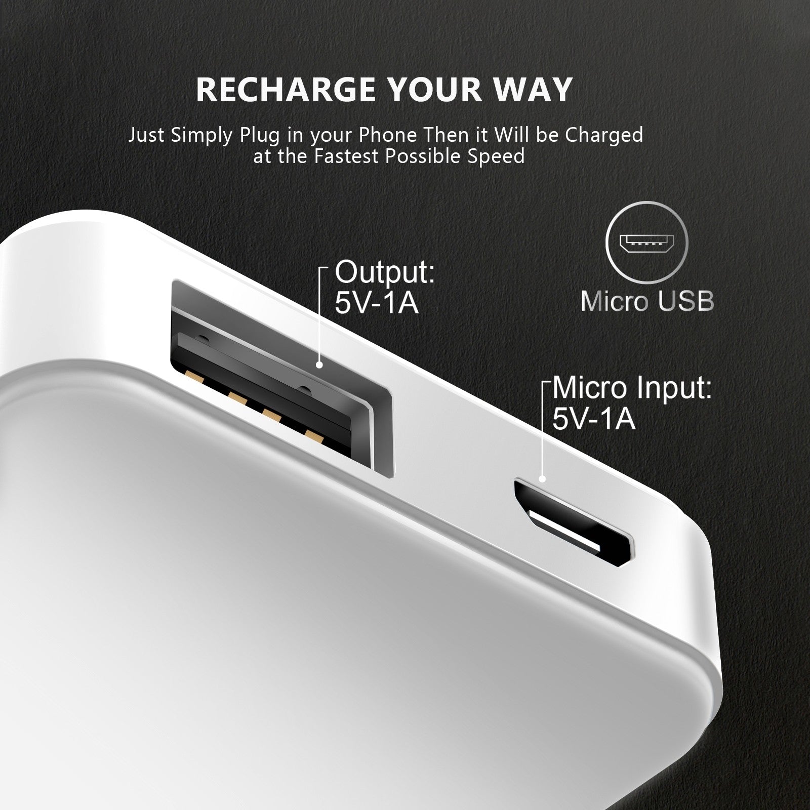 3000mAh Universal Power Bank w/ USB Output