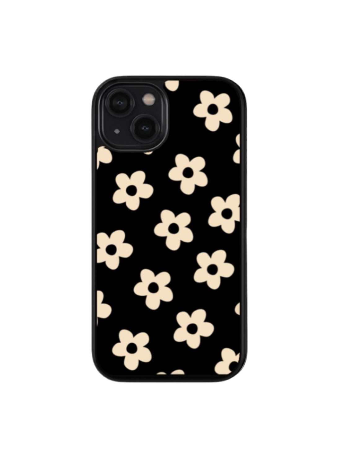 Dainty Black and Cream Flower Phone case