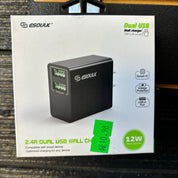 Duel USB wall charger 12 W