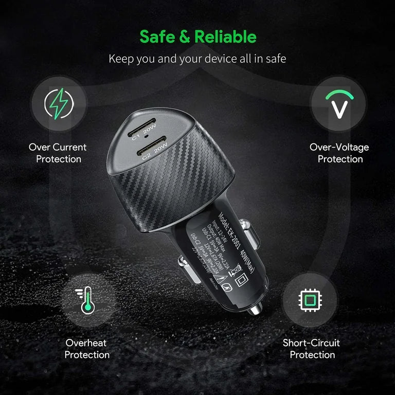 40 W car fast charger